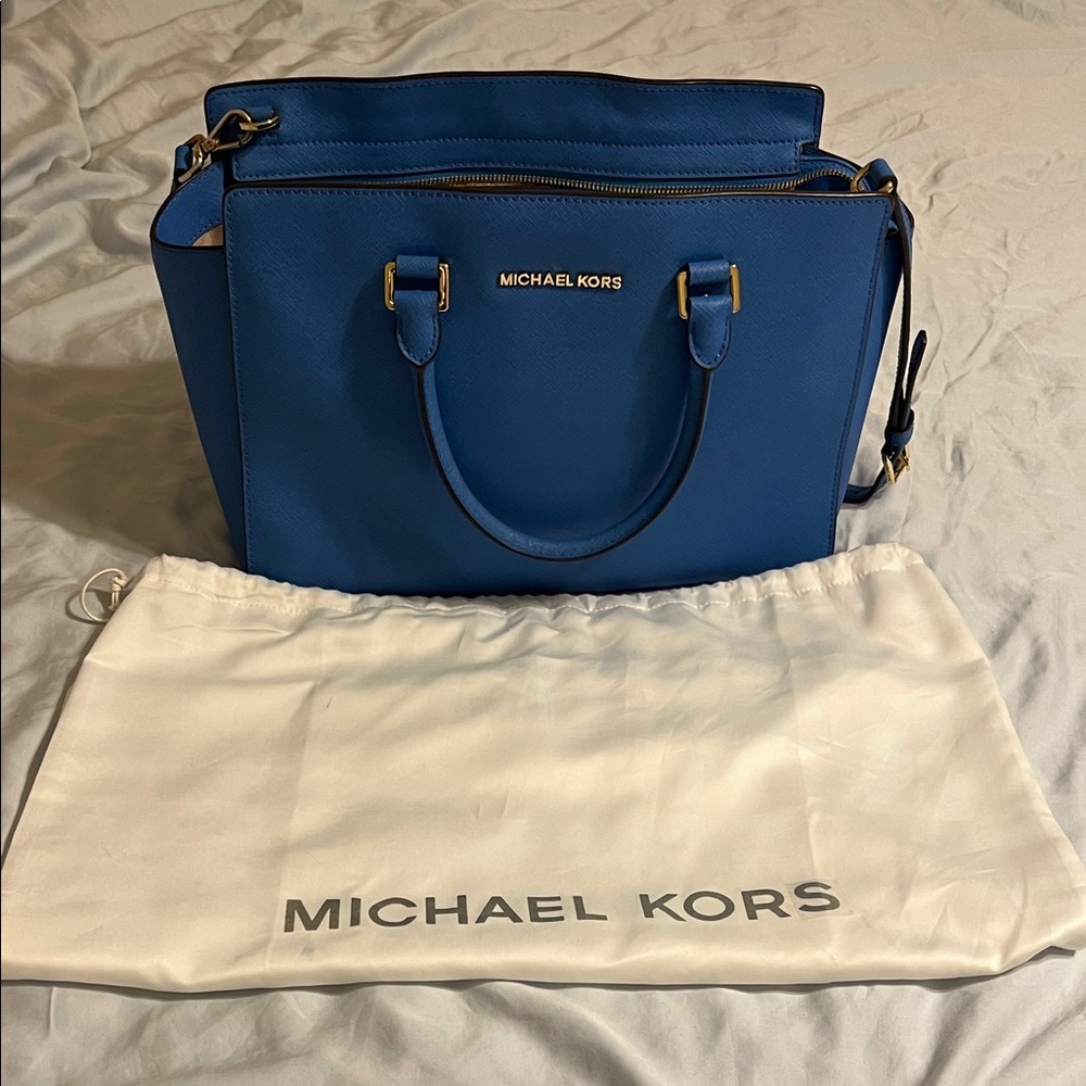 Michael Kors Royal Blue Satchel - Picture 10 of 15